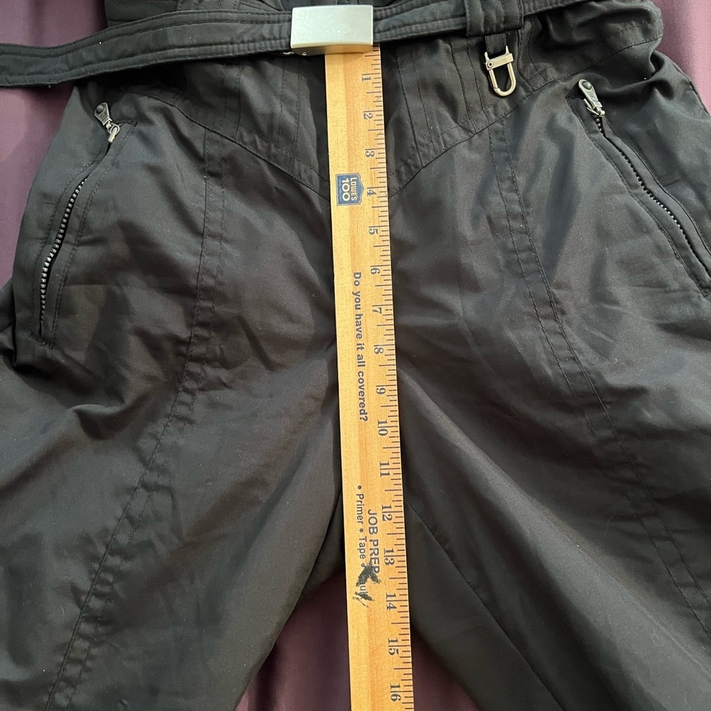 Women’s “Rare” Black Fila Ski Suit – Hooded with Faux Fur Collar, Size 8 - Picture 11 of 16
